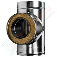 Тройник 90° с изол (НЕРЖ-321/0,5-НЕРЖ-439/0,5) d-200/280 (Дымок-Lux)