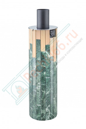 Дымоход - конвектор Змеевик + Окаменевшее дерево, d-115, L=1000 мм (Feringer)