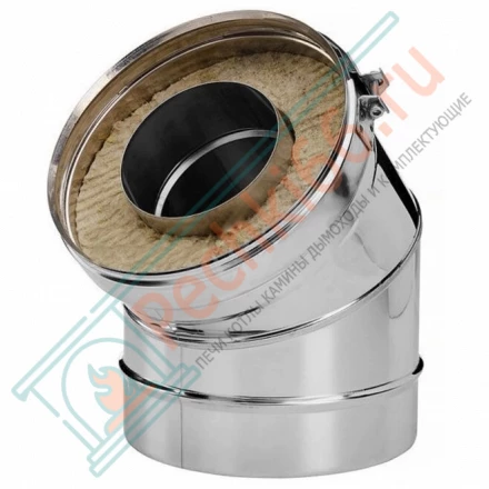 Отвод 45° V50R с изол (AISI-321/0,5-ОЦИНК-RAL/0,5) d-130/230 (Вулкан)