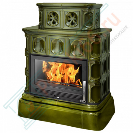 Изразцовая печь Karelie, кафельный цоколь, 5-цветов (ABX)
