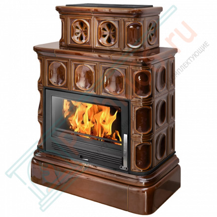 Изразцовая печь Karelie, кафельный цоколь, 5-цветов (ABX)