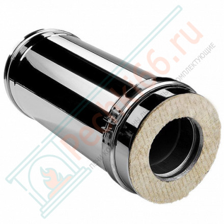Сэндвич труба V50R с изол L=500 (AISI-321/0,8-AISI-304/0,5) d-200/300 (Вулкан-Cerablanket)