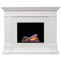 Каминокомплект California - Белый (Глубина 380) с электроочагом Cassette 600 NH