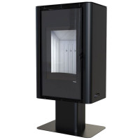 Печь-камин Solum Top, черная сталь (Defro-Home) 9кВт