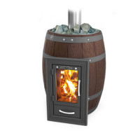 Печь для бани Вариата Inox Люмина КТК Баррель палисандр (T.M.F) до 18 м3