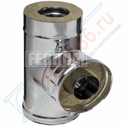 Сэндвич тройник 90° (НЕРЖ-430/0,8-ОЦИНК/0,5) d-150/210 (Ferrum HF-Z)