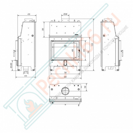 Стальная топка MBO/PW/15/W (Kratki)