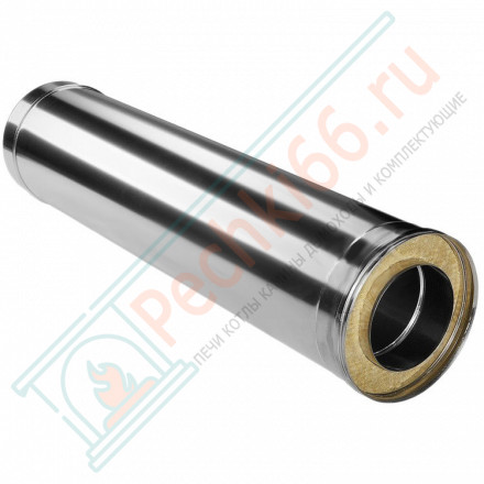 Сэндвич труба для дымохода L=1000 (НЕРЖ-321/0,8-НЕРЖ-439/0,5) d-250/330 (Дымок-Lux)