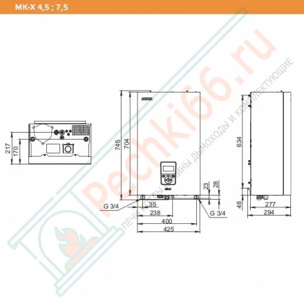 Котел электрический MK-X 4.5 кВт (Zota)