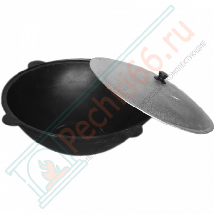 Узбекский чугунный казан круглое дно 6 л. (Наманган DAVR METALL)