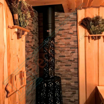 Дровяная банная печь Grill'D Violet World Steel Long Window Max