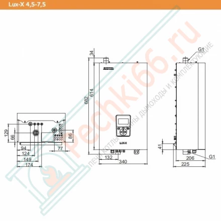 Котел электрический Lux-X 6 (Zota) 6 кВт