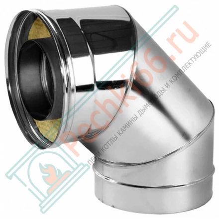 Отвод 90° V50R с изол (AISI-321/0,8-ОЦИНК-RAL/0,5) d-180/280 (Вулкан)