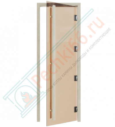 Дверь для бани и сауны Престиж Легенда Маятниковая бронза матовая, 1900х700 по коробке (DoorWood)