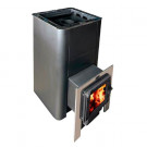 Печь для бани Олимп 14-18 чугунная дверца стеклом и парогенератором (Термофор) до 18 м3 Печь для бани Олимп 14-18 чугунная дверца стеклом и парогенератором (Термофор) до 18 м3