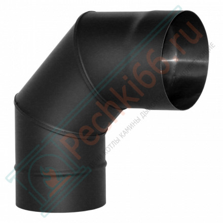 Отвод VBR 90º черный (НЕРЖ-439/0,8) d-130 (Вулкан)