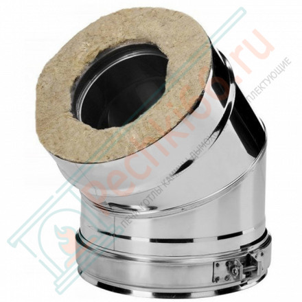 Отвод 30° V50R с изол (AISI-321/0,8-AISI-304/0,5) d-200/300 (Вулкан-Cerablanket)