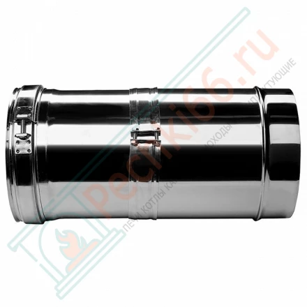 Труба V50R телескопическая с изол L=260-380 (AISI-321/0,8-AISI-304/0,5) d-120/220 (Вулкан)