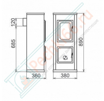 Отопительная печь Milano II , Termoplate, Белый (Thorma) до 124 м3