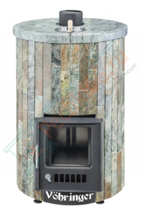 Дровяная банная печь Ферингер УЮТ-18 "Жадеит наборный" до 18 м³
