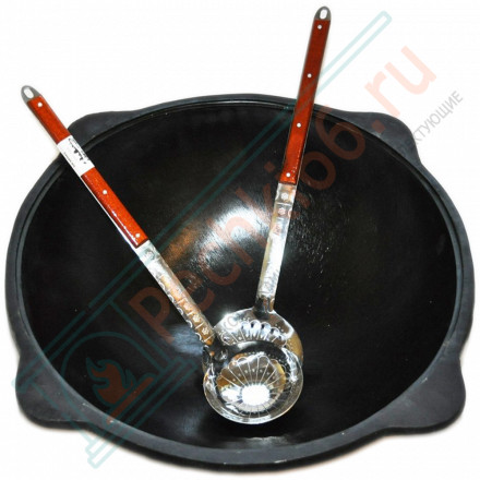 Узбекский чугунный казан круглое дно 100 л. без крышки (Наманган DAVR METALL)