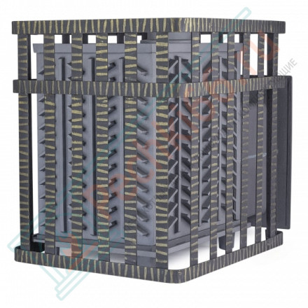 Чугунная печь для бани Гефест GFS-ЗК 25 (М) в сетке (ТехноЛит)