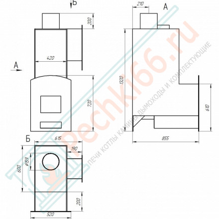 Печь для бани из нержавеющей стали № 06МКН-24 в готовой кирпичной облицовке (Тройка) до 24 м3