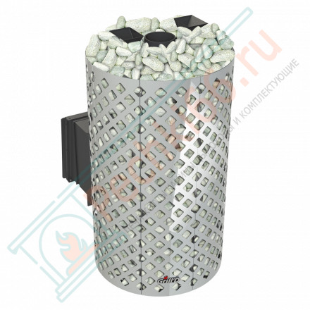 Дровяная банная печь Grill'D Violet World Steel Romb Short Window Max
