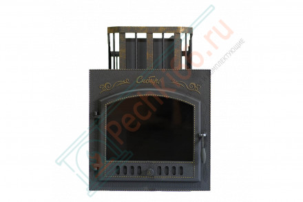 Чугунная печь для бани"Сибирь-25" (дверка 700х700) с закрытой каменкой (Сибирь-Премиум)