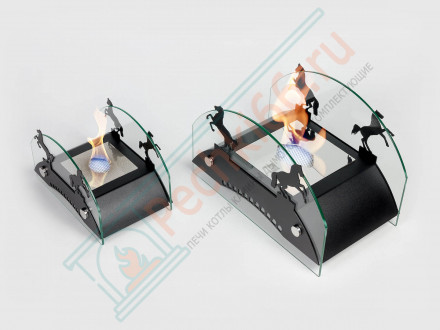 Биокамин Графский мост М, черный (LuxFire)