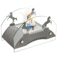 Биокамин Графский мост М, серебро (LuxFire)