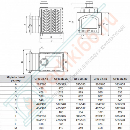 Чугунная печь для бани Гефест GFS-ЗК 45 (ТехноЛит)