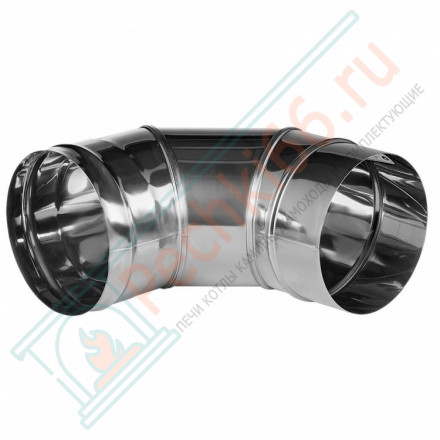 Отвод 90° без изол (НЕРЖ-321/0,8) d-115 (Дымок-Lux)