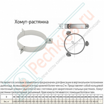 Хомут растяжки (430-0,8) d-130/230 (ТиС)