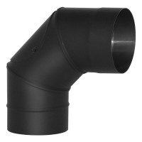 Отвод VBR 90º с ревизией, черный (НЕРЖ-439/0,8) d-150 (Вулкан)