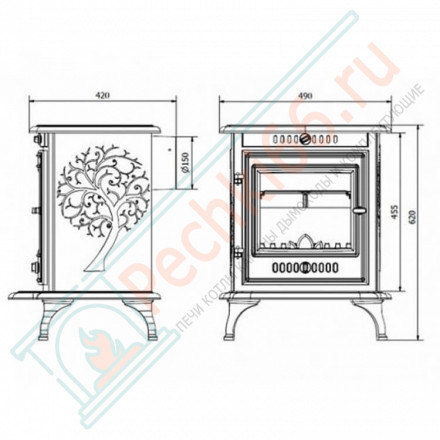 Чугунная печь P10 Eko (KaW-Met)