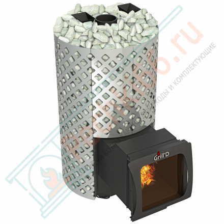 Печь для бани Violet World Steel Romb Long Window Max Pro (Grill’D)