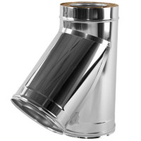 Тройник 45° V50R с изол (AISI-321/0,8-AISI-304/0,5) d-200/300 (Вулкан-Cerablanket)