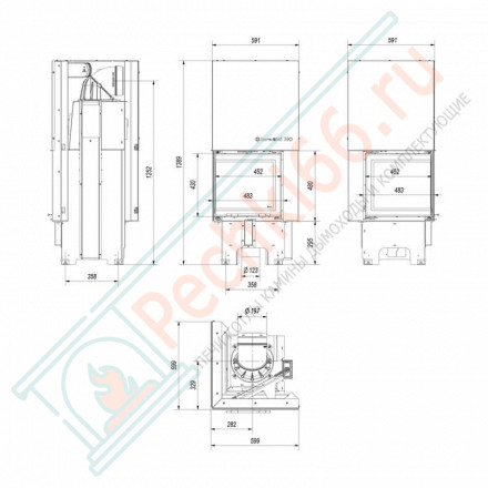 Стальная топка VNL/480/480 (Kratki)