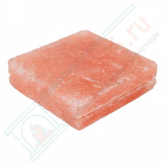 Плитка из гималайской розовой соли 100x100x25 мм шлифованная (с пазом) в Омске