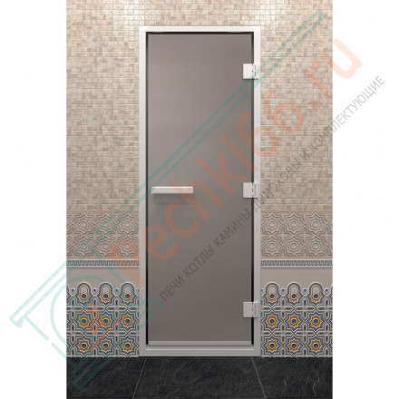 Стеклянная дверь DoorWood Хамам Сатин 190х80 (по коробке)
