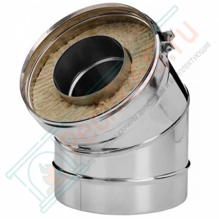 Отвод 15° V50R с изол (AISI-310S/0,8-AISI-304/0,5) d-200/300 (Вулкан-Cerablanket)