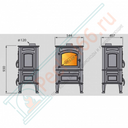 Чугунная печь-камин LCI Canaria (Liseo Castiron)