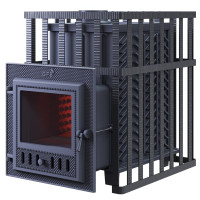 Чугунная печь для бани Гефест GFS ЗК 18 (М) в сетке (ТехноЛит)