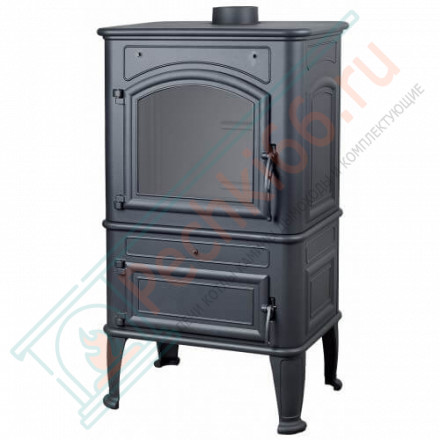 Чугунная печь-камин LCI Canaria LUX, Черный (Liseo Castiron) до 240 м3