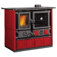 Печь с варочной поверхностью Rosa Maiolica, цвет бордовый (La Nordica)