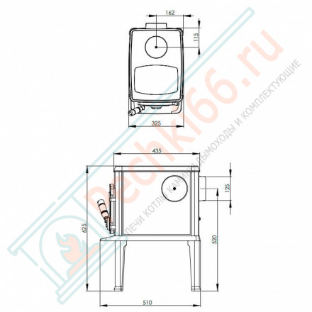 Печь-камин ORION CB (Nordpeis)