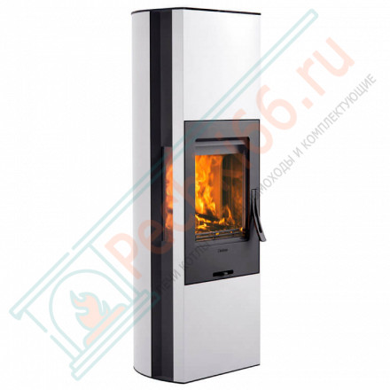 Печь-камин 35, с чугунной дверцей, цвет белый (Contura)