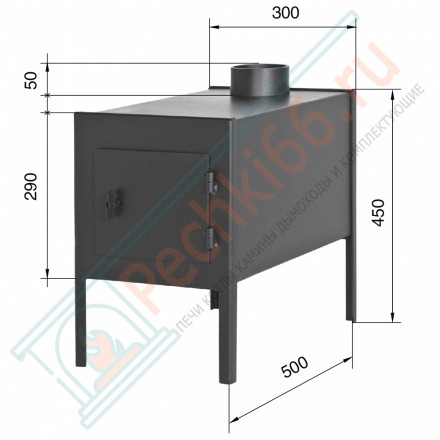 Отопительная печь Буржуйка Мини (Везувий)
