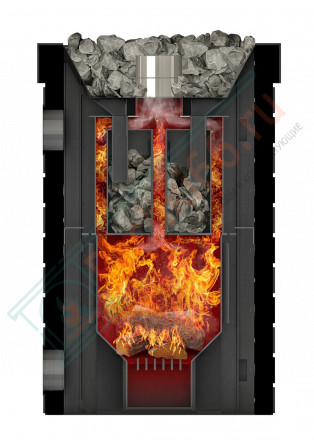 Дровяная банная печь Grill'D Retro Short (Камень колотый 20 кг)